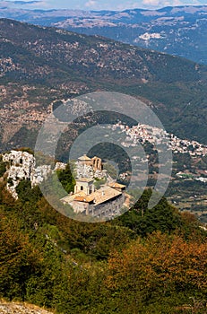 Sanctuary of Mother of Graces of Mentorella, in Lazio, Italy photo