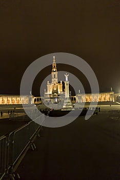 Sanctuary of Our Lady of Fatima with the Rosary Basilica at nigh