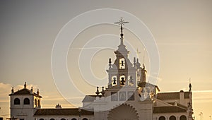 Sanctuary of Our Lady of RocÃ­o in a pilgrimage place in Almonte Andalusia