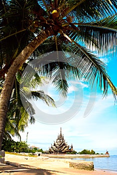 Sanctuary of Truth (also called Wang Boran and Prasat Mai). Pattaya, Thailand.