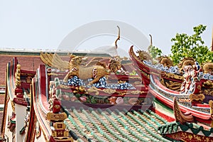 Sanctuary in Wat Phananchoeng the important historical temple and there are outstanding architectures