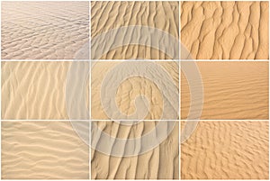 Sand backgrounds collection set
