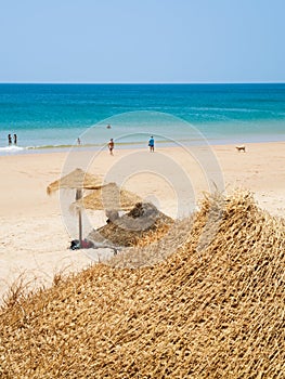 sand beach of Atlantic Ocean in Sagres town