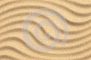 Sand beach background with wave created by wind