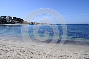 Sand beach in bandol, france