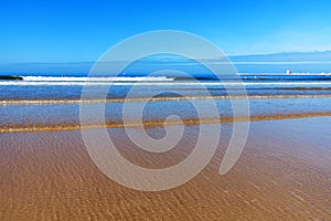 Sand beach and Blue Ocean