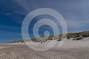 Sand beach with dunes, Blokhus, Denmark