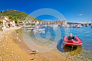 Sand beach in Komiza fishermen village