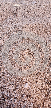 sand beach little stones  grecee island photo