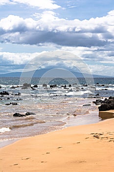 Sand beach in Maui, Hawaii