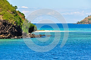 Sand beach on Naviti Island, Fiji