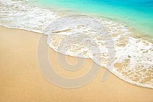 Sand beach with ocean waves