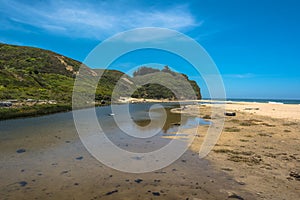 Sand beach at Pomponio Beach, California