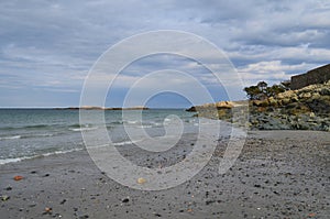 Sand Beach with Small Stones in Cohasset Massachusetts
