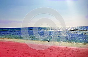 Sand beach sunglight sky summer sand water sun sea wave-water horizon-over-water coastline blue seascapes water's-edge wave