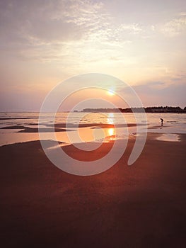Sand,beach sunset photo
