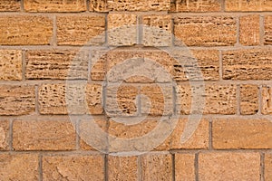 Sand brick blocks shell limestone wall texture background vintage retro color backdrop