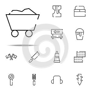 sand-cart icon. construction icons universal set for web and mobile