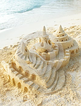 Sand Castle on the Beach