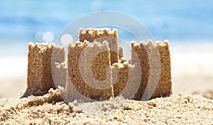 Sand Castle on Beach