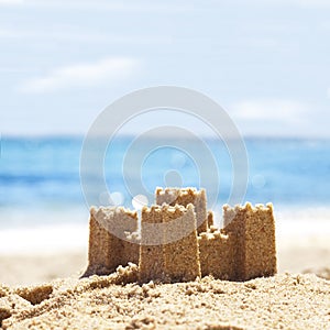 Sand Castle on Beach