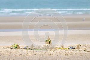 Sand castle on the beach near Cap Gris Nez
