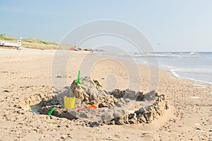 Sand castle at the beach