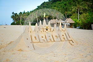 Sand castle on Boracay