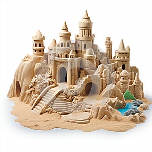 Sand Castle Dreams: Imagining Playful Patterns on the Seashore