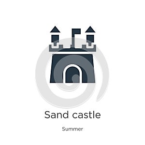 Sand castle icon vector. Trendy flat sand castle icon from summer collection isolated on white background. Vector illustration can