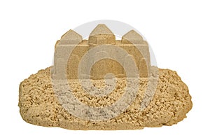 Sand Castle Isolated On White Background