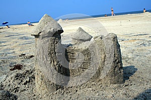 Sand Castle with Slanted Horizon
