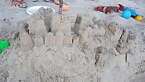 Sand Castles at the beach