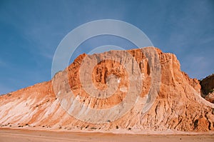 Sand cliff at portuguese beach