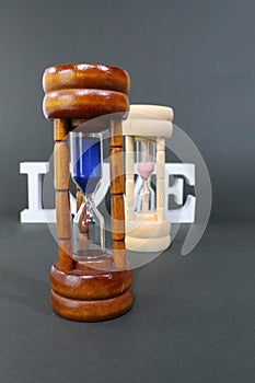 Sand clock. We are all slaves of time. This can be good or bad, it just depends on your choices. Macho.Think well photo