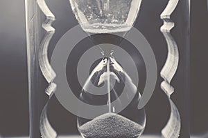 Sand clock black background