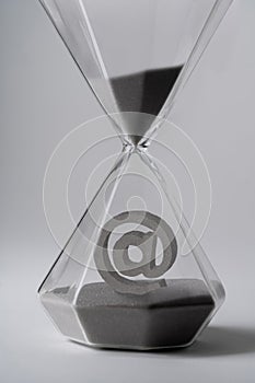 Sand clock for business concept and internet technology
