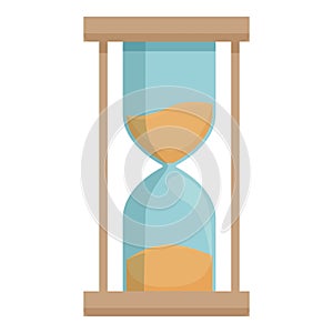 Sand clock icon cartoon vector. Time game