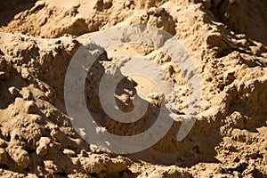 Sand on the construction site as a background