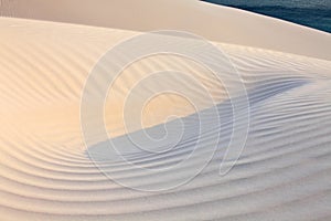 Sand desert and ocean
