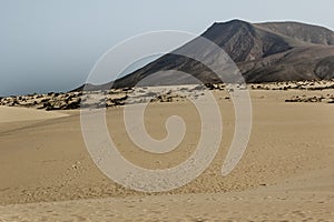 Sand desert in the Parque National de Corralejo