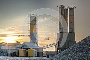 Sand destined to the manufacture of cement in a quarry