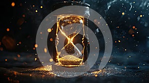 sand dissolving hourglass