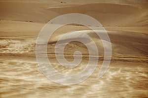 Sand drift in Sahara dune desert