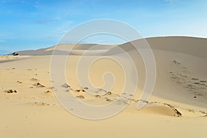 Sand dune and blue sky in Muine, Vietnam