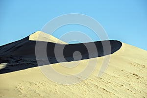 Shadow Curves along Desert Sand Dunes