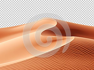 Sand dune isolated on transparent background