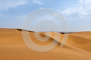 Sand dune in Kavir desert in Iran.