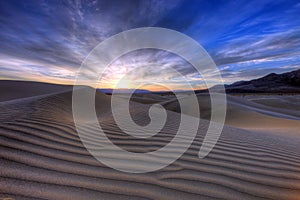 Sand Dune Landscape in Death Valley CA