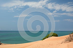 A sand dune in Magaruque island. Bazaruto archipelago. Inhambane province. Mozambique